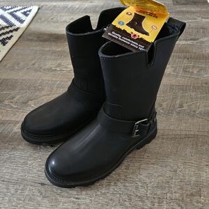 Black  Women's Combat & Moto Boots...NEW...SZ 7